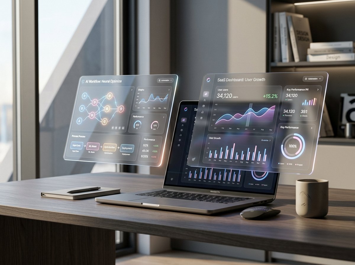 Enton Innovation digital product workspace and design mockup